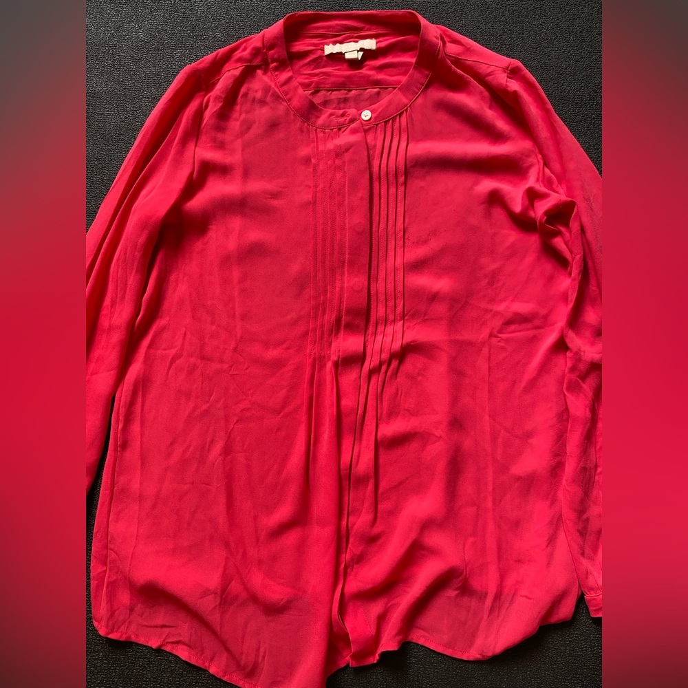 Bright pink banana republic blouse